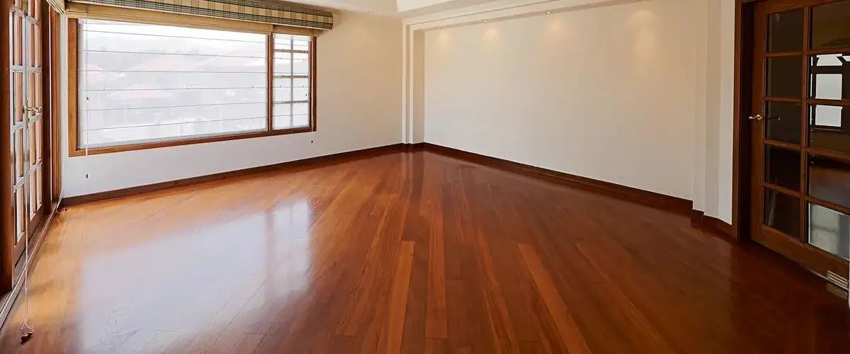 Glossy hardwood flooring in living room